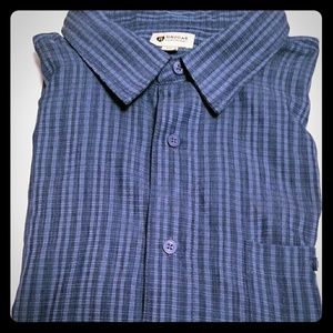 Haggar Mens Blue Casual Short Sleeve Shirt Sz XXL
